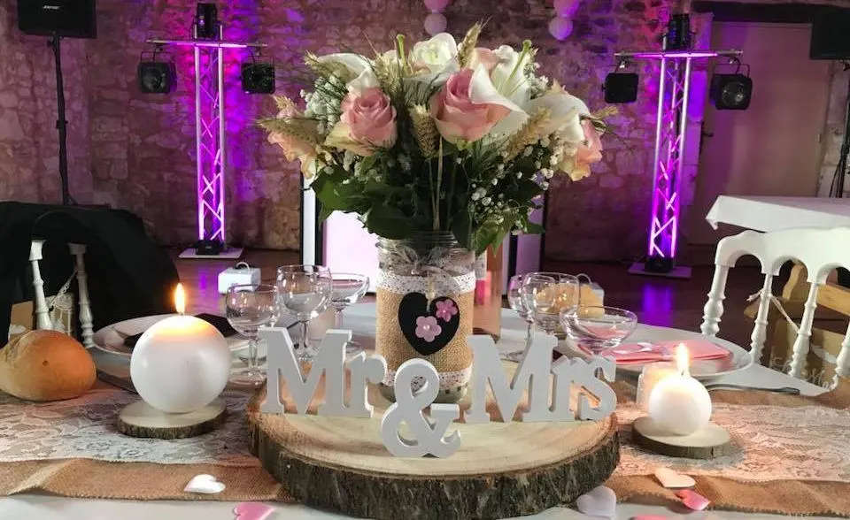 Centre de table Mr & Mrs